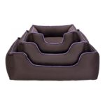 Pet Comfort Alpha  Köpek Yatağı Kahverengi w Mor Biye M 80x65cm - Görsel 4