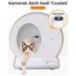 UBPet C10 Pro Kameralı Akıllı Kedi Tuvaleti | Entegre HD Kameralı, Otomatik Temizleme, Mobil Uygulama Kontrolü, Akıllı Sensörler, Sessiz Çalışma, Geniş İç Hacim | 3’lü Koku Seti