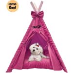 Mediterian Yıkanabilir Soft Kedi ve Köpek Çadırı 60x64, Fuşya Pembe Renkli, Konforlu ve Şık Tasarım