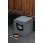 Yunusoğlu Home Keçe Kedi Yuvası Dekoratif Mama Kabı Altlığı Hediyeli Organizer Düzenleyici Katlanabilir Gri - Görsel 2