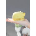 Petürkiye Şampuan Hazneli Kedi ve Köpek Evcil Hayvan Yıkama Fırçası Silikon Duş Temizlik Fırçası Pratik Hızlı Köpürtme - Görsel 3