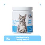 Dr. Paw Multivit Plus Kediler için Glütensiz ve Şekersiz Vitamin ve Mineral Destekleyici Çiğnenebilir Tablet (60 adet, 90 gr)