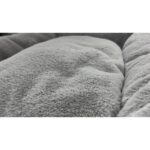 Pawland Tavşan Tüyü Peluş Kedi Yatağı, Küçük Irk Köpek Yatağı 70x55 CM Gri - Görsel 4