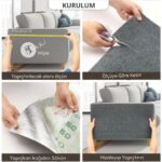 Katflex  Açık Gri Yapışkanlı Koltuk Kenarı Koruyucu Kedi Tırmalama Halısı - Görsel 4