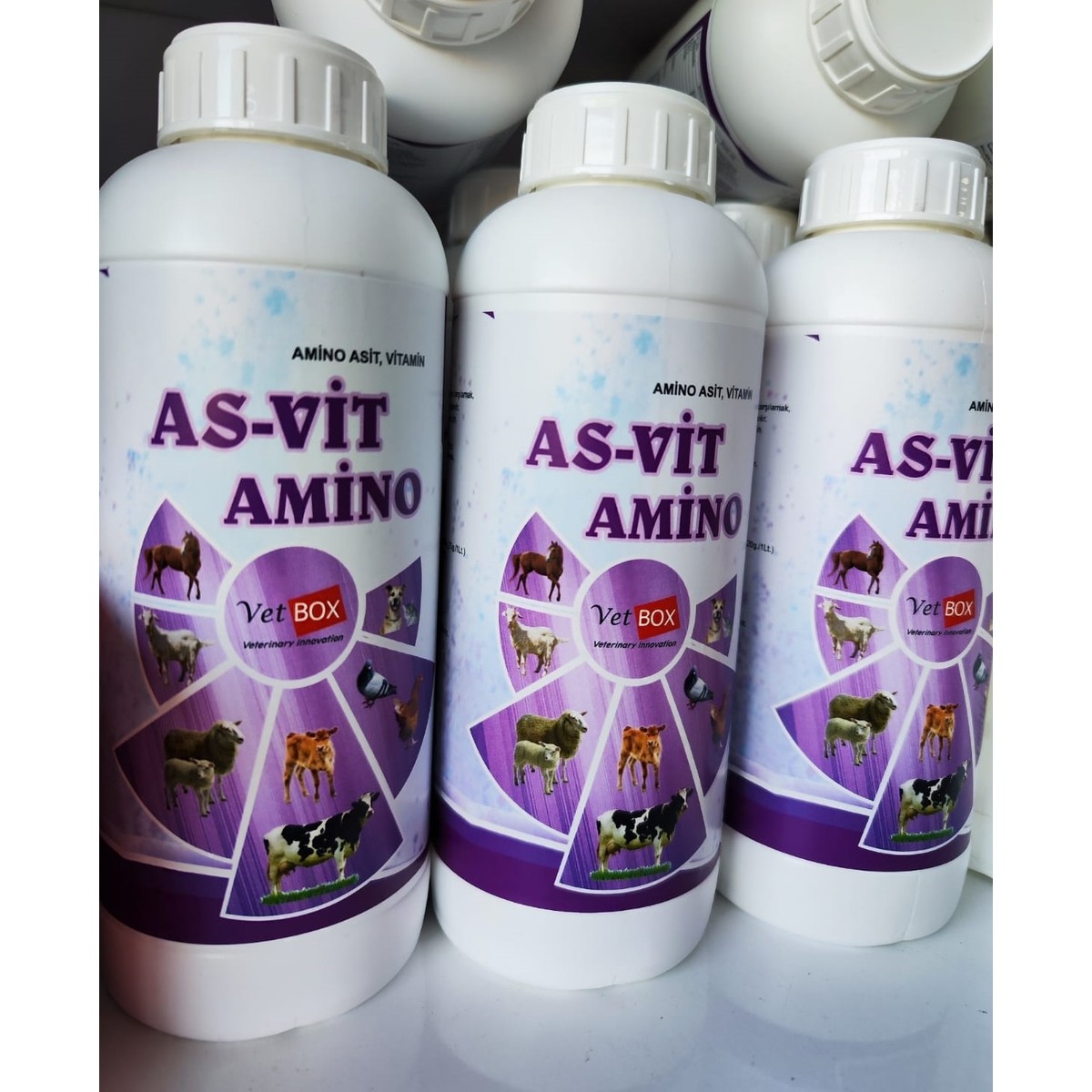 110000848865829.jpg Asvit 1lt Zengin Içerikli Hayvan Destek Minerali (Amino Asit,vitamin)-(Ufakbaş-Büyükbaş-Kuş Grubu) - Görsel 1