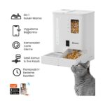 Yasomi Du-F03v Smartpaw+ 4l/5l Kapasiteli Şarjlı Akıllı Otomatik Mama Ve Su Kabı - Görsel 4