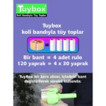 Tuybox Yeşil + 6 Bant 720 Yaprak Koli Bantlı Tüy Toplayıcı, tüy toplama rulosu yerine - Görsel 4