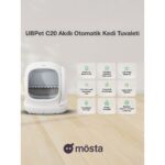 UBPet C20 Akıllı Otomatik Kedi Tuvaleti | Mobil Uygulama Kontrollü, Otomatik Temizleme, 38DB Sessiz, Ağırlık Sensörlü | 3’lü Koku Seti - Görsel 3