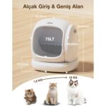 UBPet C20 Akıllı Otomatik Kedi Tuvaleti | Mobil Uygulama Kontrollü, Otomatik Temizleme, 38DB Sessiz, Ağırlık Sensörlü | 3’lü Koku Seti - Görsel 4