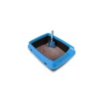 KRT Chitto Elekli Açık Kedi Tuvaleti - Mavi ** (Kürek Hediyeli) - Görsel 3