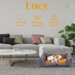 Jungolica Pet Products Lucy, Çift Taraflı Minderli, Ultra Yumuşak, Kaydırmaz Tabanlı, Yıkanabilir Kedi ve Köpek Yatağı - Görsel 2