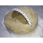 Coddry Pet Simit Mağara Yatak - Kedi, Küçük Irk Köpek Yatağı 45X45X16 cm Peluş Kumaş - Görsel 2