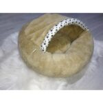 Coddry Pet Simit Mağara Yatak - Kedi, Küçük Irk Köpek Yatağı 45X45X16 cm Peluş Kumaş - Görsel 3