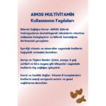 AIM30 Multivitamin Kompleksi A30, Multivitamin ve Mineral Içeren Takviye Edici Gıda Probiyotikli - Görsel 5