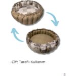 Patili Avm Çift Taraflı Kedi & Köpek Yatağı + Kemik Yastık | Yumuşak, Yıkanabilir, Konforlu - Görsel 2