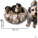 Patili Avm Çift Taraflı Kedi & Köpek Yatağı + Kemik Yastık | Yumuşak, Yıkanabilir, Konforlu - Görsel 4