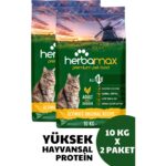 Herbamax Yaşam Kalitesini Arttırıcı Özellikte Tavuklu Kedi Maması  20kg (2X10kg) - Görsel 2