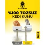 Animaire Aktif Karbonlu Topaklanan Kokusuz %100 Doğal Killi Yeni Nesil Kedi Kumu 30 Lt - Görsel 3