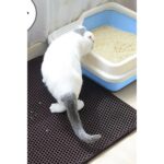 Gampus 30X22 Elekli Kedi Kumu Paspası, Cat Paw Tuvalet Önü Paspası-Gri Kedi Paspası