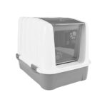 Pribor HZ-335 Kedi Köpek Evcil Hayvan Tuvaleti Büyük Boy Beyaz Gri