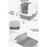 Pribor HZ-335 Kedi Köpek Evcil Hayvan Tuvaleti Büyük Boy Beyaz Gri - Görsel 3