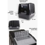 Pribor Kedi Başlangıç Seti Kapalı Tuvaletli Lüx 20 Parça Siyah-Gri - Görsel 2