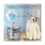 MDS Kedi Su Pınarı Akıllı Kızılötesi Hareket Sensörü - Enerji Tasarruflu ve Eğlenceli Su Çeşmesi - Görsel 2