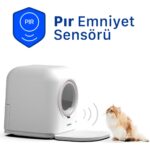 Xenon Smart Akıllı Otomatik Kedi Tuvaleti UV Sterilizasyonlu Koku Tableti ve Çıkarılabilir Kum Paspası Hediyeli Cat Cleaner X8620 - Görsel 5