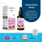 OneVet Biotin Damla 50 ml Kedi ve Köpekler İçin Deri ve Tüy Desteği Vitamin Desteği - Görsel 2