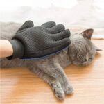 Tüylü Tezgah Masaj Etkili Mavi Kedi Köpek Tüy Toplama Eldiveni Evcil Hayvan Tüy Tarağı Eldiveni Ele Takılabilen Kedi ve Köpek Tüy Toplama Eldiveni Köpek Tarağı Kedi Tarağı - Görsel 3