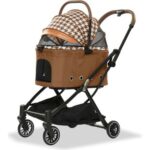 Eurodog Katlanabilir Köpek Arabası Kahverengi 67x49x100 cm