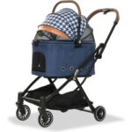 Eurodog Katlanabilir Köpek Arabası Mavi 67x49x100 cm