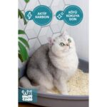 Muvicado Kedi Kumu Koku Önleyici- Kedi Kumu Aktif Karbon - Kedi Kumu Tuvalet Koku Giderici Parfümsüz 150 gr - Görsel 4