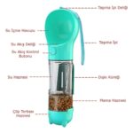 Alpotekno® Taşınabilir Hazneli Mama Kaplı ,kaka Poşetli Kedi,köpek SULUĞU-300ML - Görsel 5