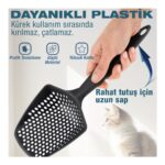 Eynel Küçük Delikli Kedi Kumu Eleme Küreği, Ince Taneli Dar Aralıklı Pet Tuvalet Temizleme Eleği Süzgeç - Görsel 2