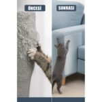 Arnee Kedi Koltuk Tırmalama Koruyucu Şeffaf Yapışkanlı Mobilya Tırmalama Önleyici Koruma Bandı 20X50 cm - Görsel 2