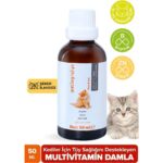 patiografya Plus B Kediler Için Tüy Dökümünü Azaltan, Besleyen Tüy Sağlığı Damlası Kedi Tüy Döküm Önleyici 50 ml