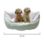 Pribor Yumuşak Silinebilir Kedi ve Köpek Yatağı 55 cm Çap Açık Pembe - Görsel 3