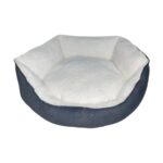 Pribor Yumuşak Silinebilir Kedi ve Köpek Yatağı 55 cm Çap Beyaz-Gri - Görsel 3