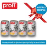 proff Tüy Toplayıcı 4’li Yedek Rulo  (4X50 = 200 Yaprak)