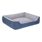 Pet Comfort Bravo Duo  Köpek Yatağı Mavi/Gri Peluş XL 105x80cm - Görsel 2
