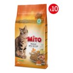 La Mito Adult Cat Tavuklu Yetişkin Kedi Maması 1kg x 10 Adet, Tüm Irklar İçin, Doğal, Şeker İçermez