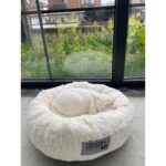 Hatmer Home Fluffy Peluş, Fermuarlı Kedi Köpek Simit Yatağı - Renk: Füme - Görsel 4