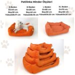Patilinka Kedi Köpek Minderi – Turuncu Yumuşak Minder – Yatak - Görsel 3