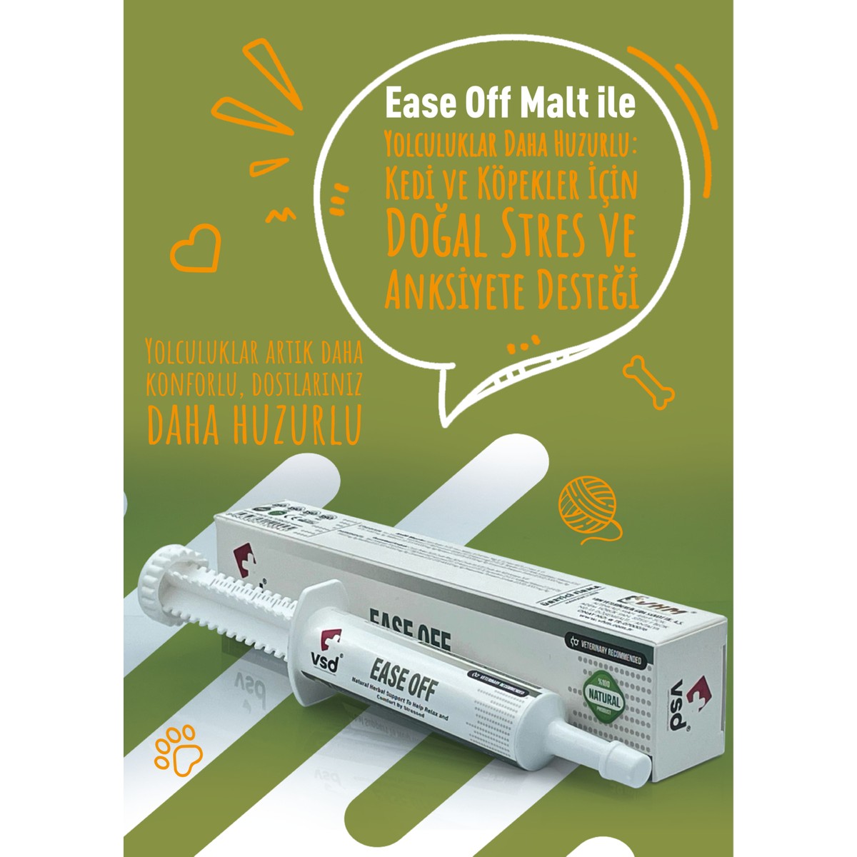 110001058497046.jpg Vsd Ease Off 30ML Malt Köpekler İçin Yolculuk Stresi Azaltma Desteği - Görsel 1