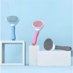 UltraNova Otomatik Temizlenen Tuşlu Evcil Hayvan Fırçası Kedi Köpek Tüy Toplayıcı Tarak - Görsel 3