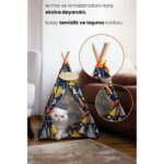 GOBYPET Yıkanabilir Kedi, Köpek Çadırı, Kedi Köpek Evi, Kolay Kurulabilir - Görsel 3