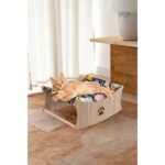 GOBYPET Ahşap Kedi Salıncağı, Sallanan Kedi- Köpek Yatağı,paspas Hediye - Görsel 2