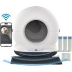 Haustier CB002 Kameralı Akıllı Otomatik Kedi Tuvaleti, App ile Uzaktan Kontrol, 72LT Hazne, 7lt Çöp Haznesi - Görsel 4