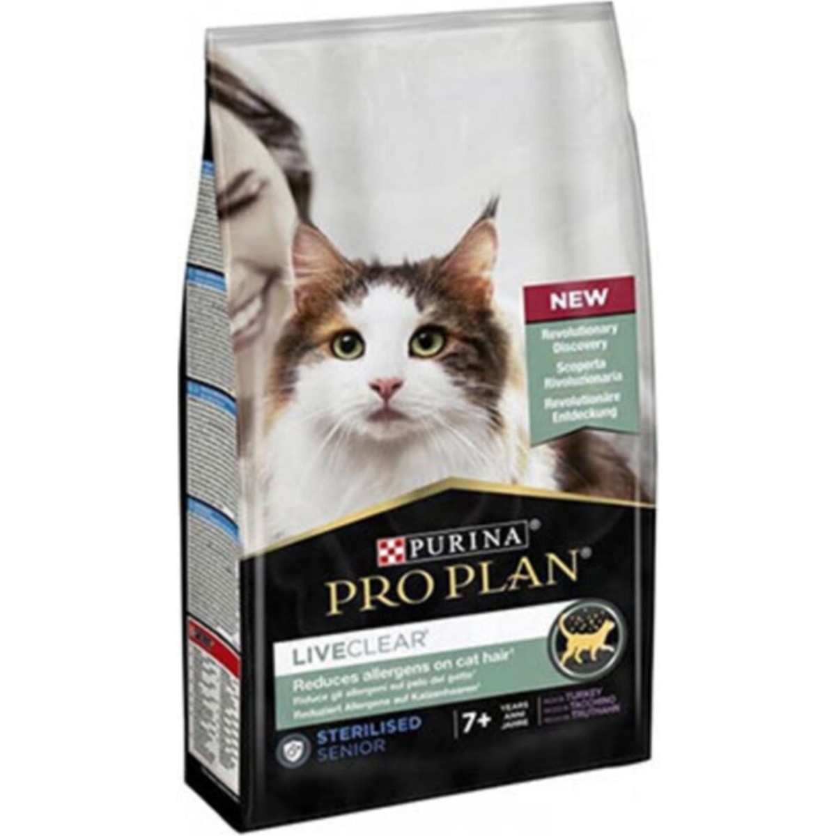 110001086207981.jpg Pro Plan Liveclear +7 Sterilised Turkey Kedi Maması - 1,4 Kg - Görsel 1